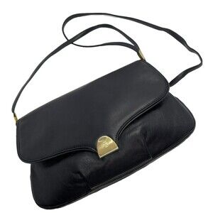 Vintage Gucci Shoulder Bag Black Leather